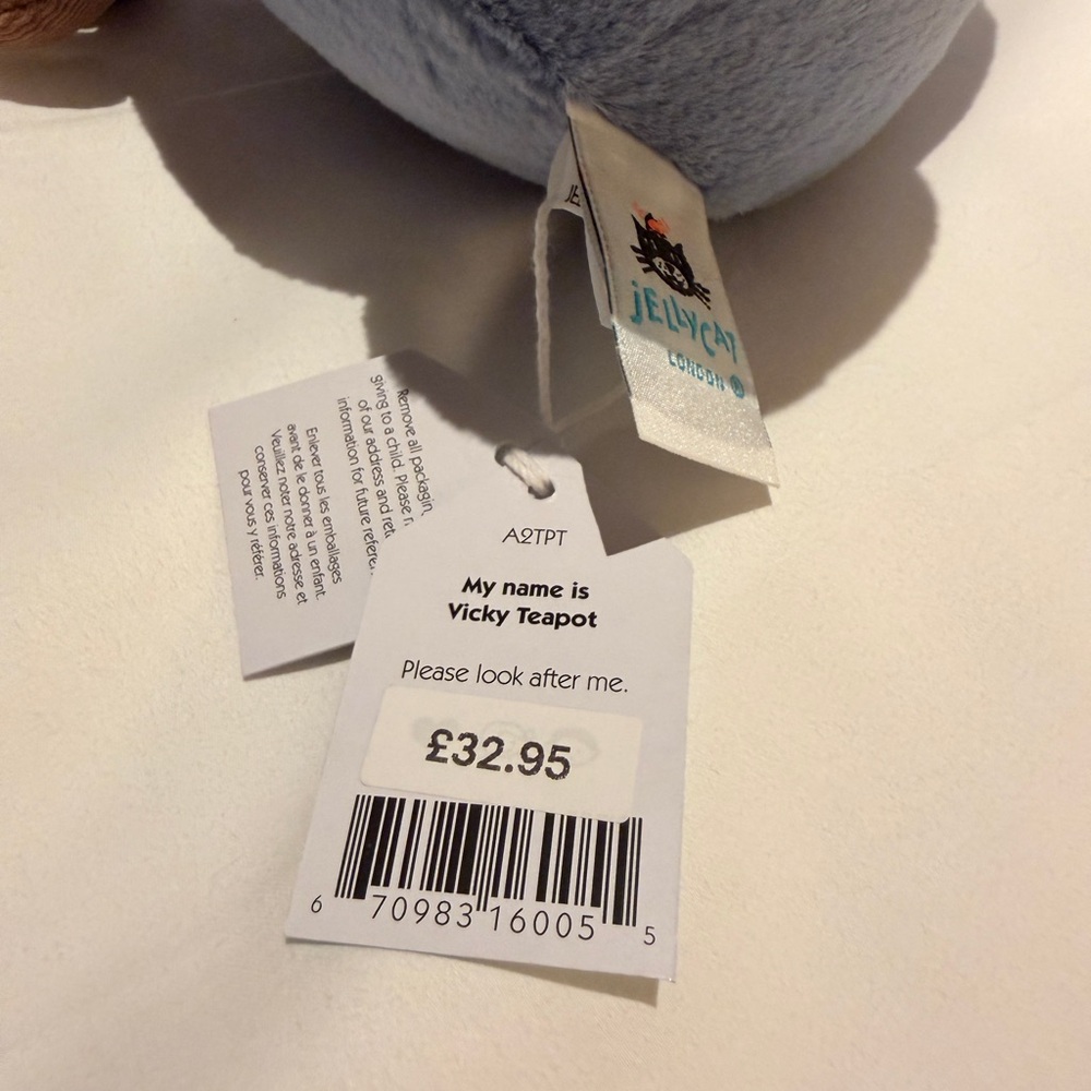 Jellycat Vicky Teapot (Herrods Exclusive) - Picture 4 of 4